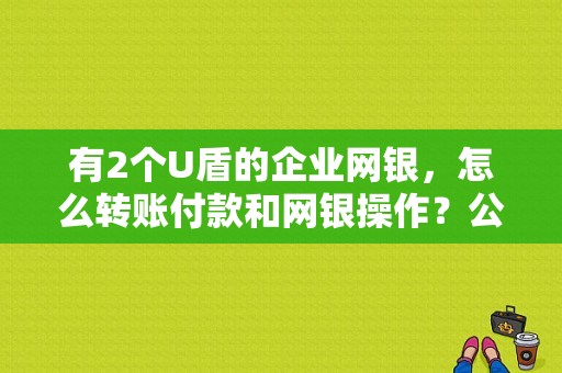 有2个U盾的企业网银，怎么转账付款和网银操作？公司3个u盾哪个是转账