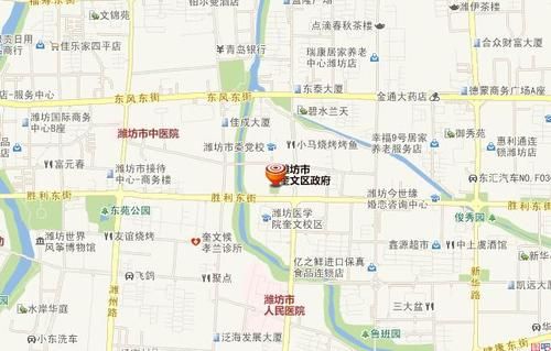 潍坊奎文区的民政局在什么位置？浦发银行在潍坊哪个位置