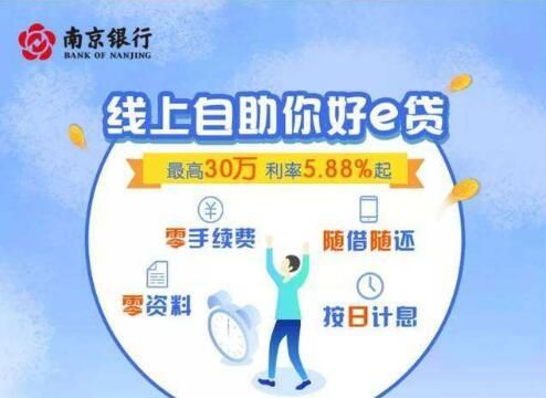 南京银行你好e贷申请条件？南京哪个银行的信用贷