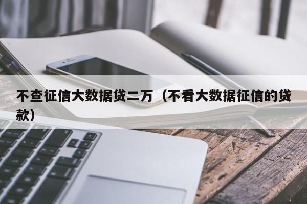 个人征信大数据应该花了，哪里可以贷款？大数据贷款app哪个好