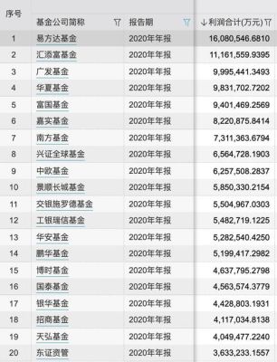 2020年基金公司收益排行榜？2020年底投资哪个基金好