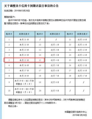 信用卡第一次还款日期怎么算？建行信用卡账单日当天的消费算哪个月的