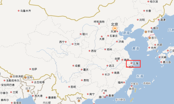 上海位于中国东南西北哪个方向？（上海在哪个方向）