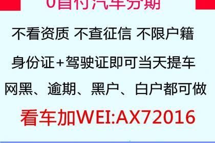 买车支持黑户分期什么意思？（哪个平台无视征信）