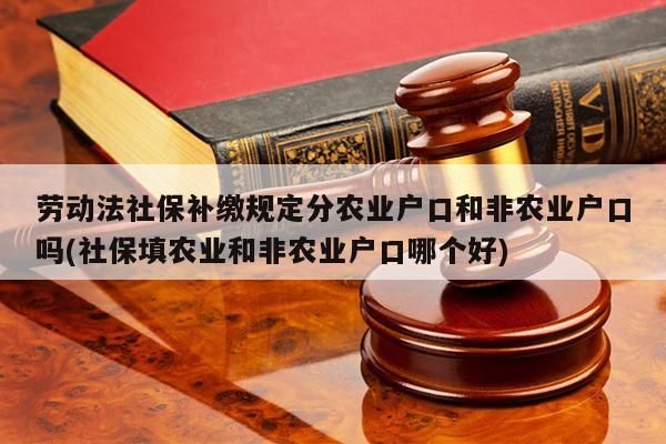 非农村户口买社保有什么优势？（非农业和农业户口社保待遇哪个好）
